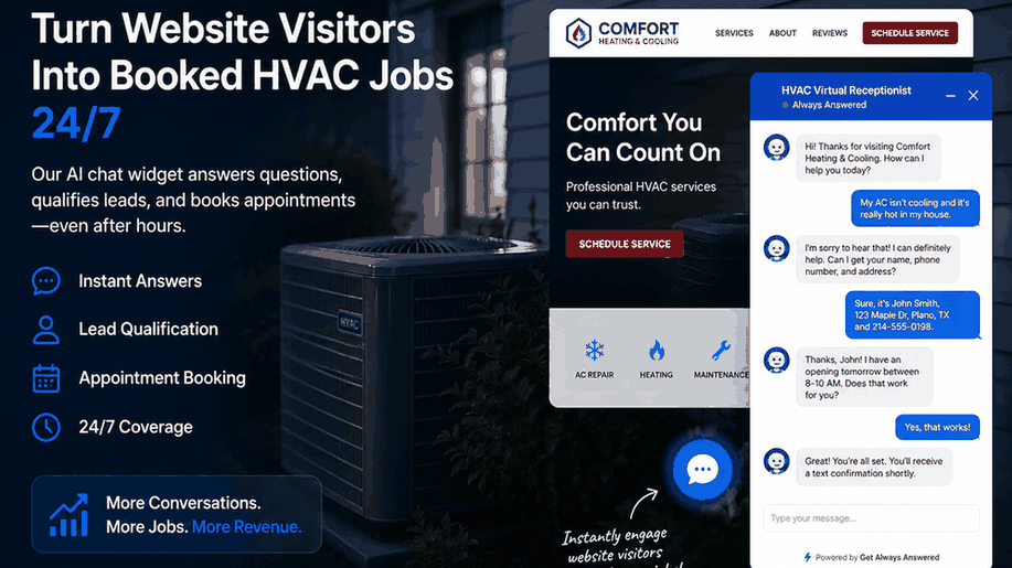 Turn Website Visitors Into Booked HVAC Jobs — 24/7