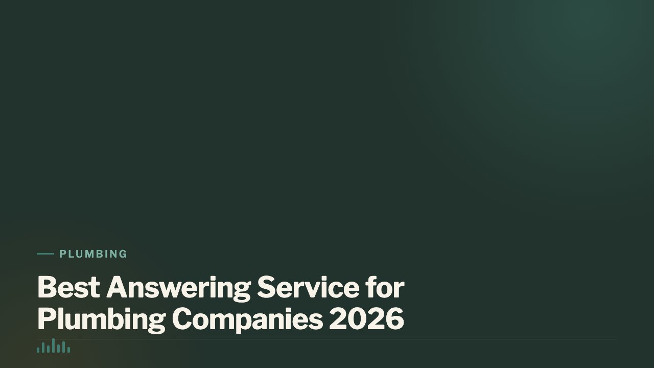 Best Answering Service for Plumbing Companies 2026