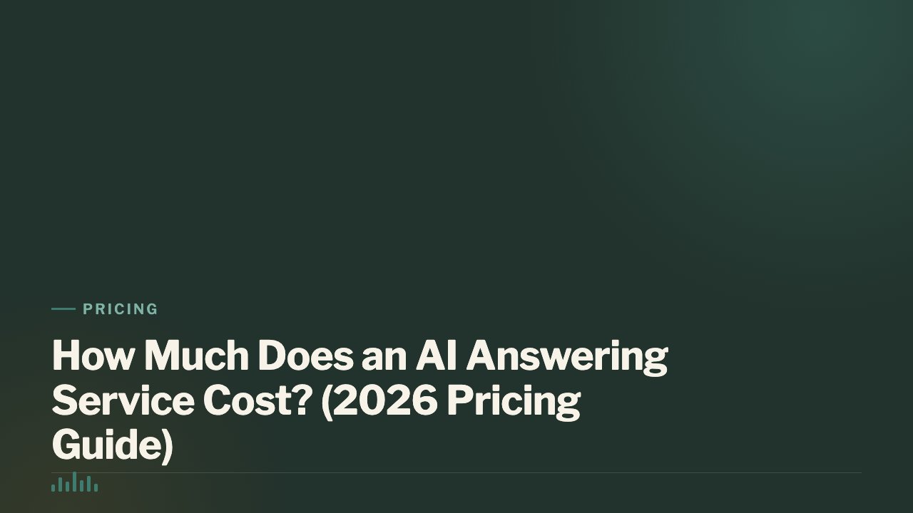 How Much Does an AI Answering Service Cost? (2026 Pricing Guide)